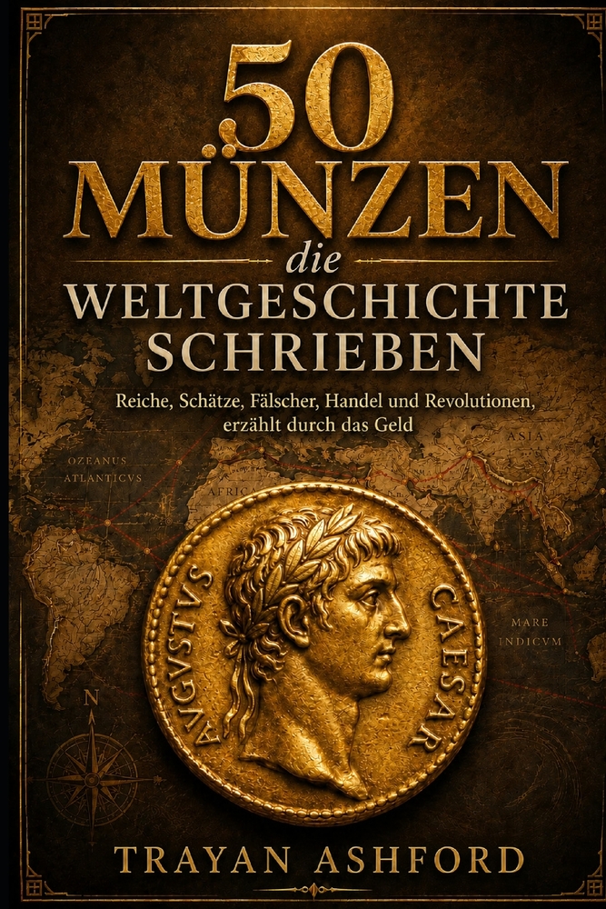 50 Münzen, die Weltgeschichte schrieben: Reiche, Schätze, Fälscher, Handel und Revolutionen, erzählt durch das Geld cover
