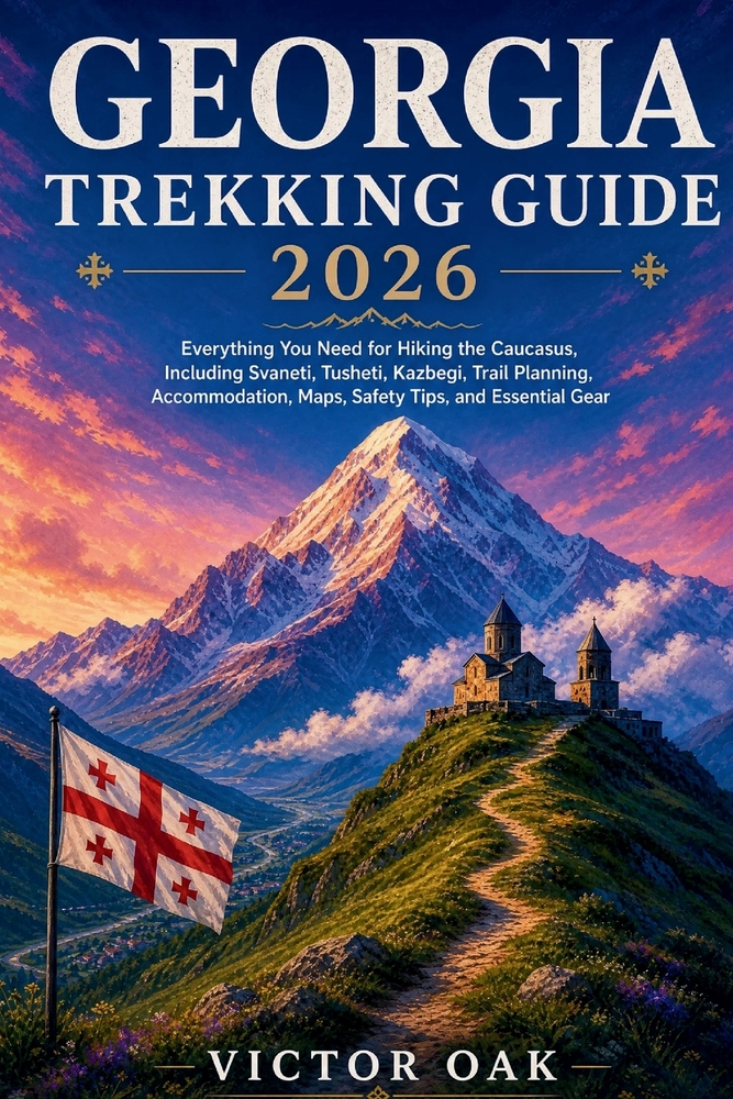 Georgia Trekking Guide 2026: Everything You Need for Hiking the Caucasus, Including Svaneti, Tusheti, Kazbegi, Trail Planning, Accommodation, Maps, Sa cover