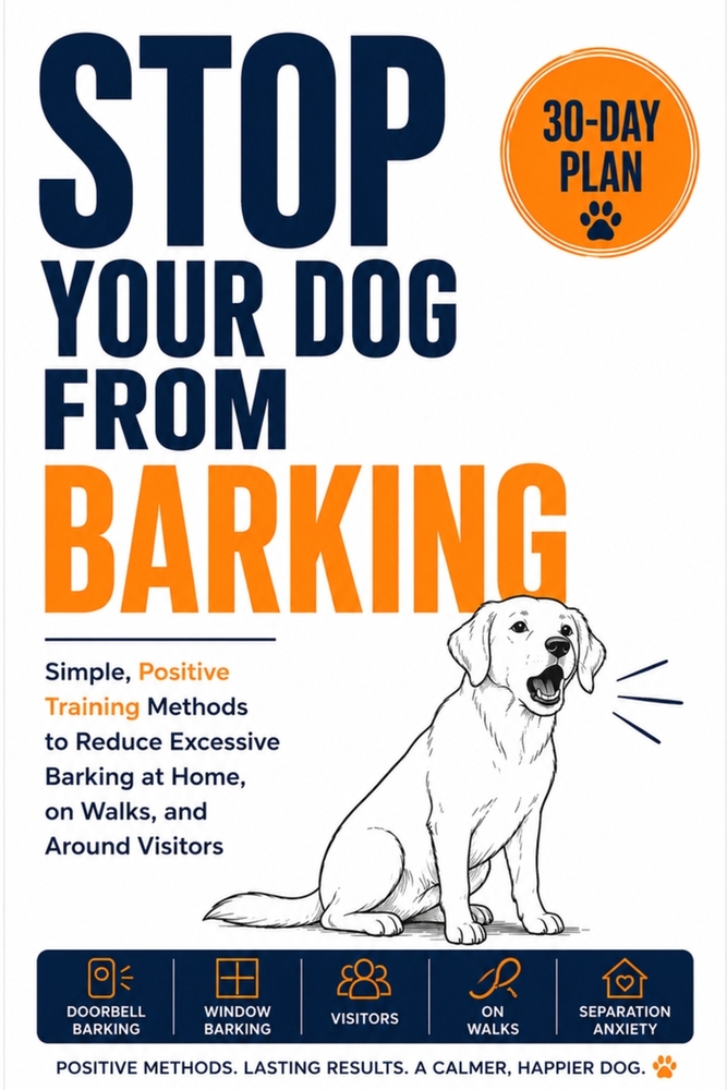 How to Stop Your Dog from Barking: Simple, Positive Training Methods to Reduce Excessive Barking at Home, on Walks, and Around Visitors cover