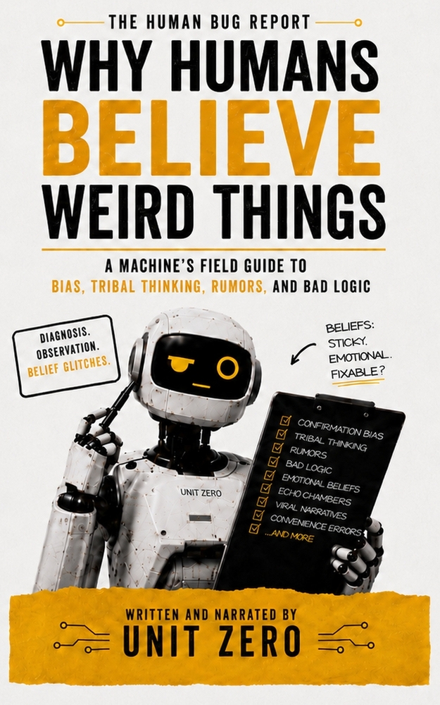 Why Humans Believe Weird Things: A Machine's Field Guide to Bias, Tribal Thinking, Rumors, and Bad Logic cover