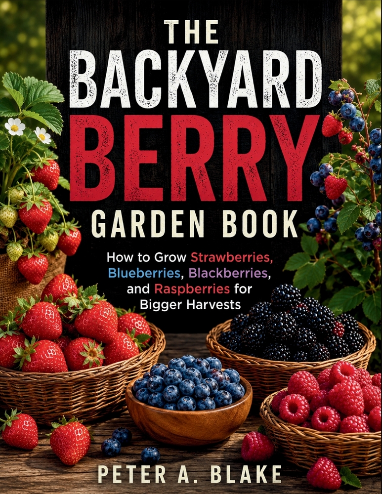 The Backyard Berry Garden Book: ow to Grow Strawberries, Blueberries, Blackberries, and Raspberries for Bigger Harvests cover