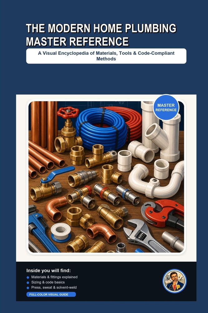The Modern Home Plumbing Master Reference: A Visual Encyclopedia of Materials, Tools, and Code-Compliant Methods cover