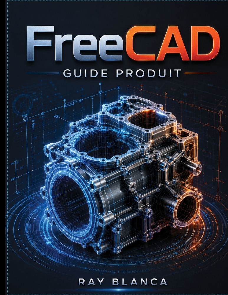 FreeCAD GUIDE PRODUIT: Maîtriser les flux de travail paramétriques, la conception de pièces et les meilleures pratiques de production pour les ingénie cover