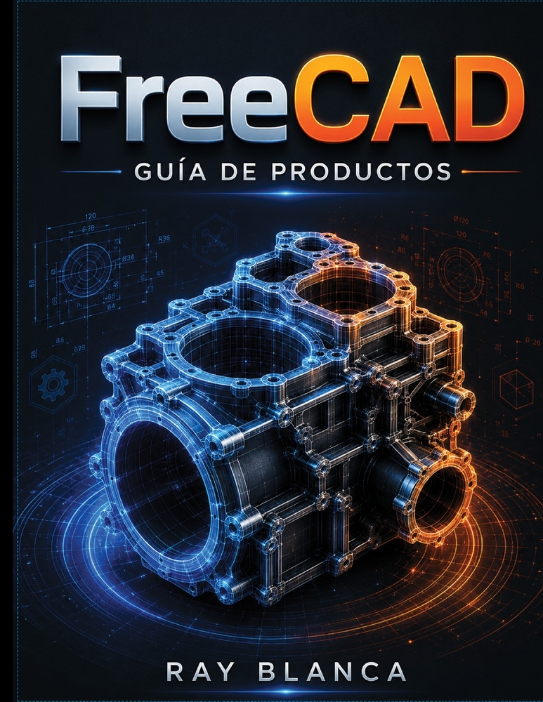 FreeCAD GUÍA DE PRODUCTOS: Dominio de los flujos de trabajo paramétricos, el diseño de piezas y las mejores prácticas de producción para ingenieros. cover