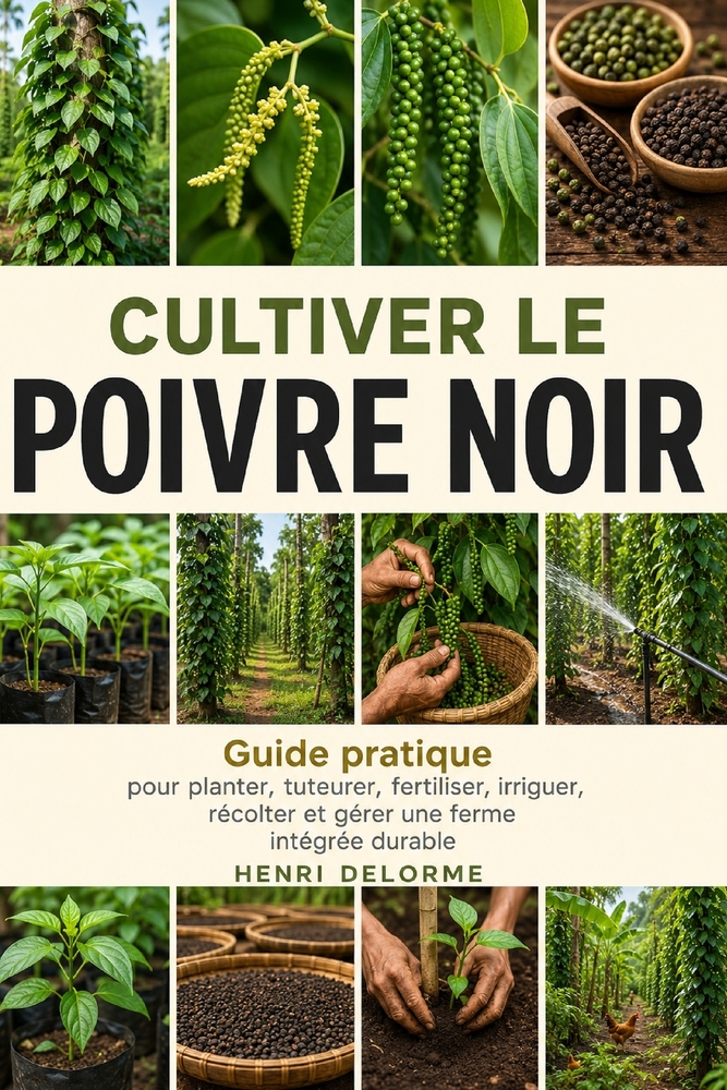 Cultiver le Poivre Noir: Guide pratique pour planter, tuteurer, fertiliser, irriguer, récolter et gérer une ferme intégrée durable cover