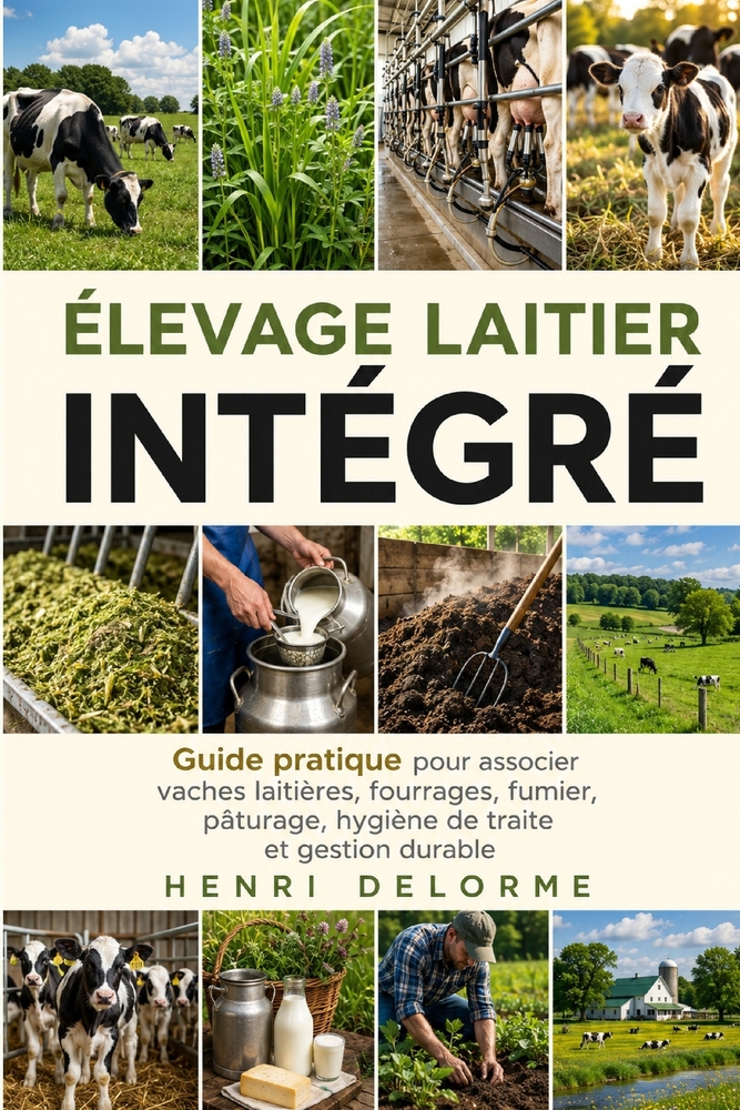Élevage Laitier Intégré: Guide pratique pour associer vaches laitières, fourrages, fumier, pâturage, hygiène de traite et gestion durable cover