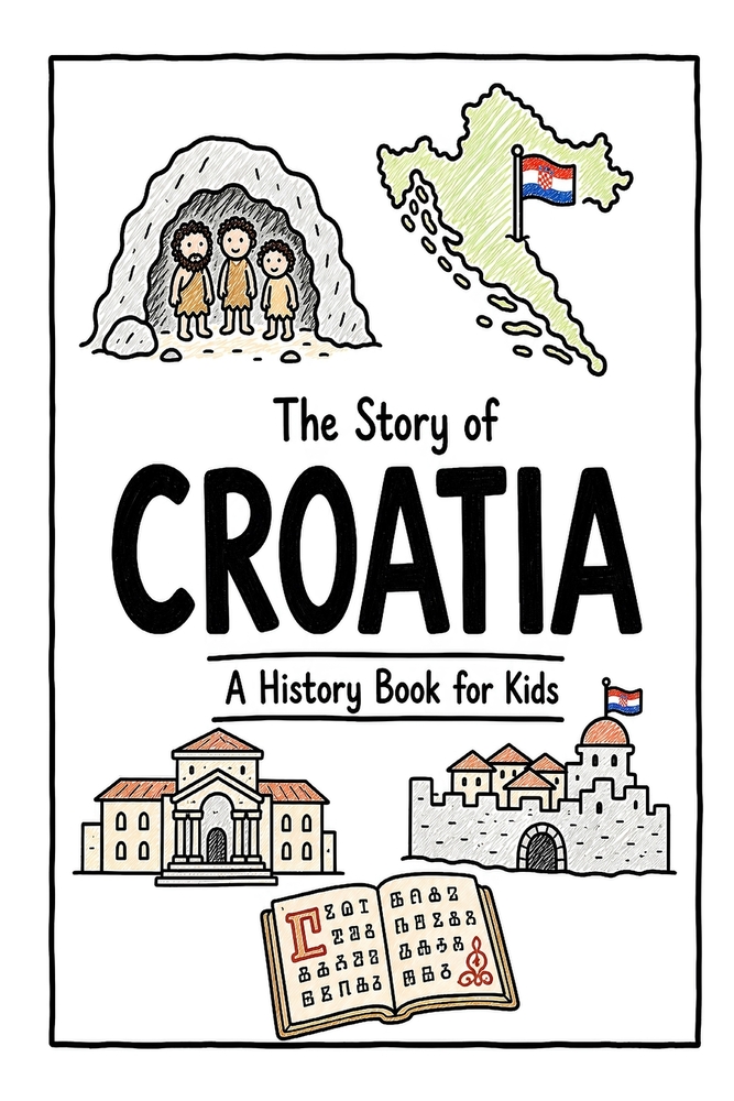 The Story of Croatia - A History Book for Kids: A Fun, Educational, and Illustrated Journey Through Croatian History for Children and Curious Minds cover