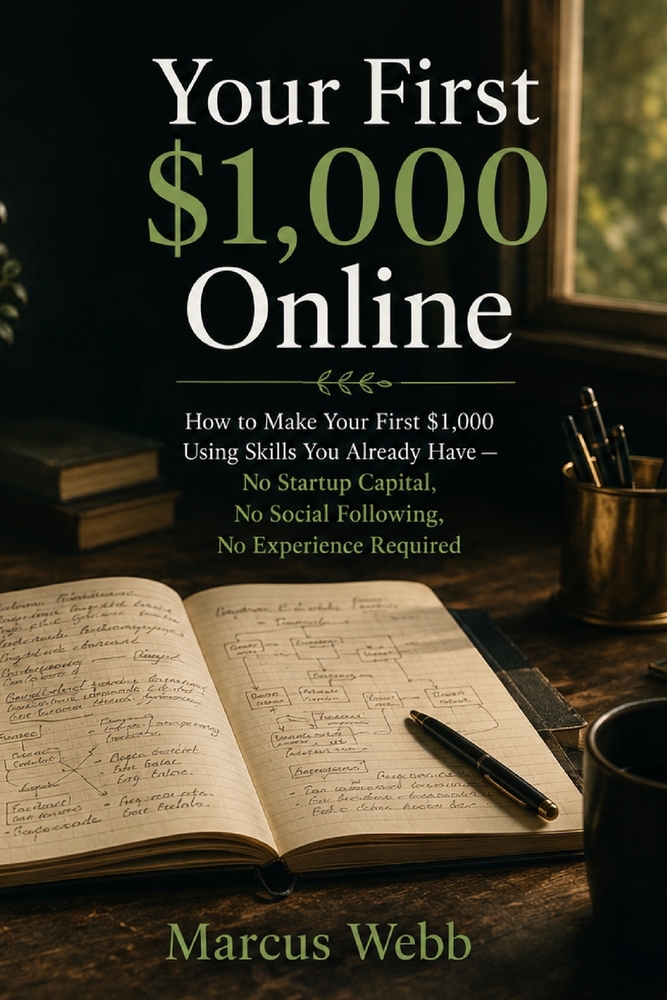 Your First $1,000 Online: How to Make Your First $1,000 Using Skills You Already Have - No Startup Capital, No Social Following, No Experience Require cover