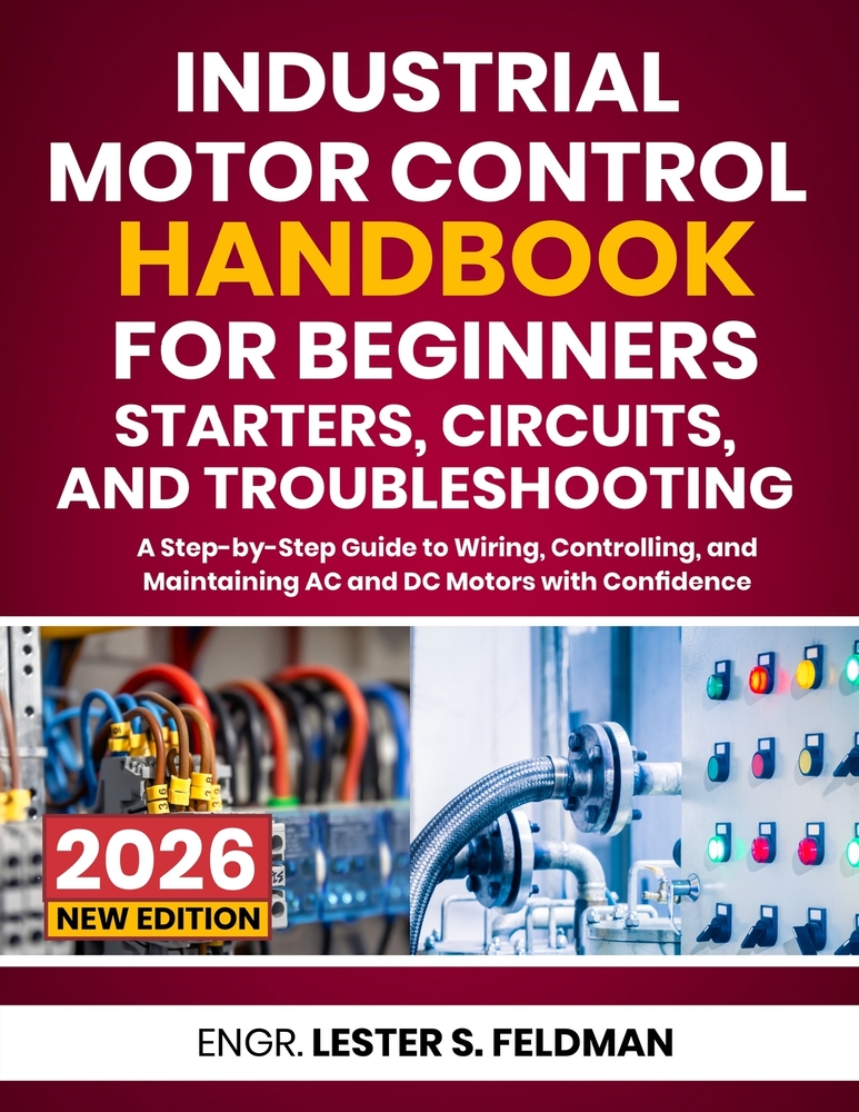 Industrial Motor Control Handbook for Beginners: Starters, Circuits, and Troubleshooting: A Step-by-Step Guide to Wiring, Controlling, and Maintaining cover