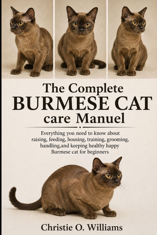 The Complete Burmese Cat care Manuel: Everything you need to know about raising, feeding, housing, training, grooming, handling, and keeping healthy h cover