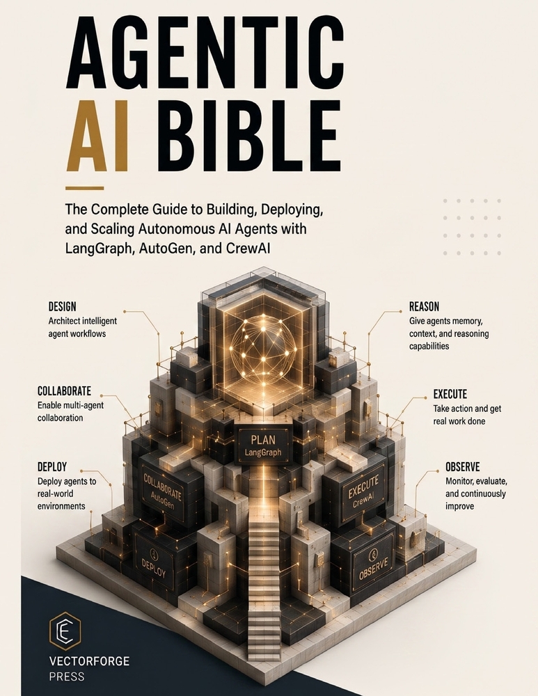 Agentic AI Bible: The Complete Guide to Building, Deploying, and Scaling Autonomous AI Agents with LangGraph, AutoGen, and CrewAI cover