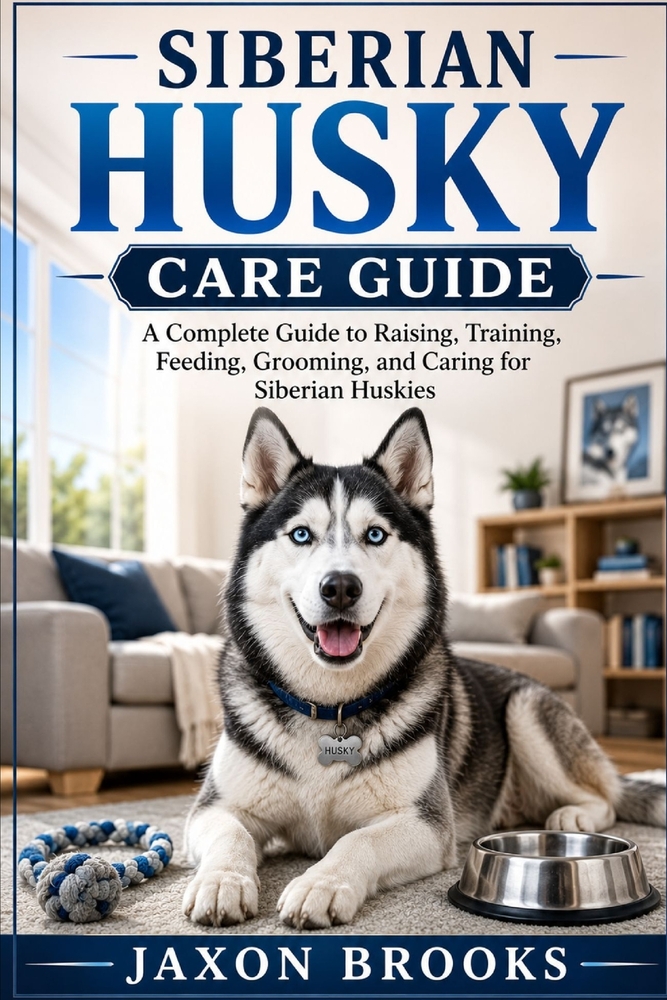 Siberian Husky Care Guide: A Complete Guide to Raising, Training, Feeding, Grooming, and Caring for Siberian Huskies cover