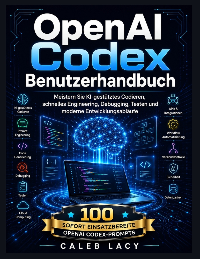 OpenAI Codex Benutzerhandbuch: Meistern Sie KI-gestütztes Codieren, schnelles Engineering, Debugging, Testen und moderne Entwicklungsabläufe. cover