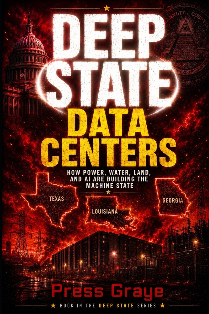 Deep State Data Centers: How Power, Water, Land, and AI are building the Machine State. cover