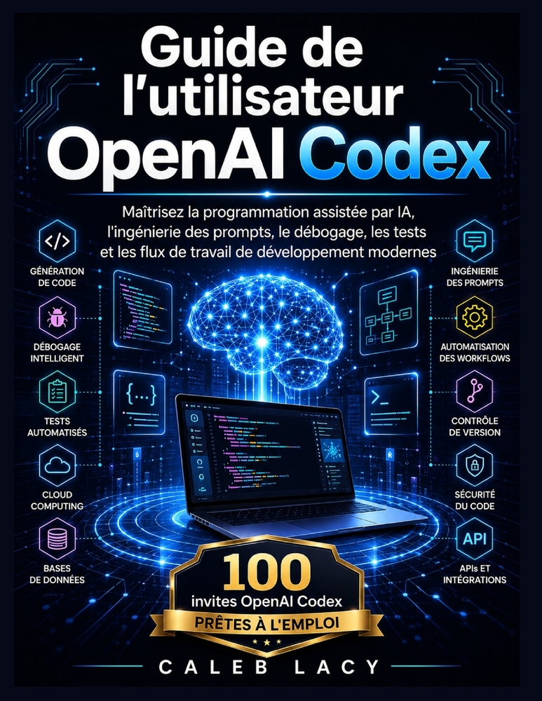 Guide de l'utilisateur OpenAI Codex: Maîtrisez la programmation assistée par IA, l'ingénierie rapide, le débogage, les tests et les flux de travail de cover