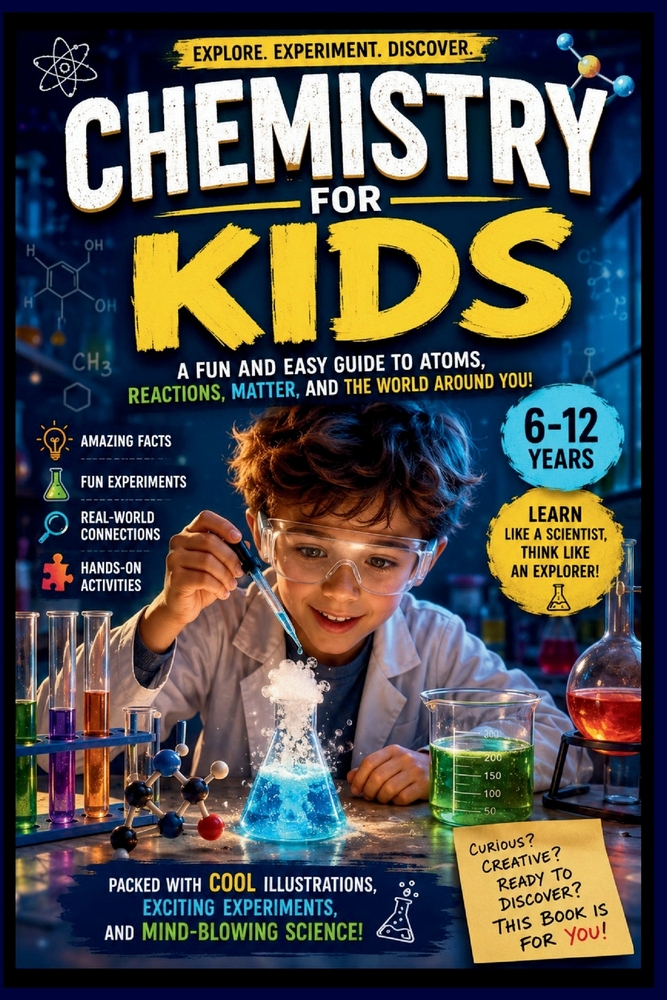 Chemistry Book For Kids: A Fun and Easy Guide to Atoms, Reactions, Matter and the World Around You! cover