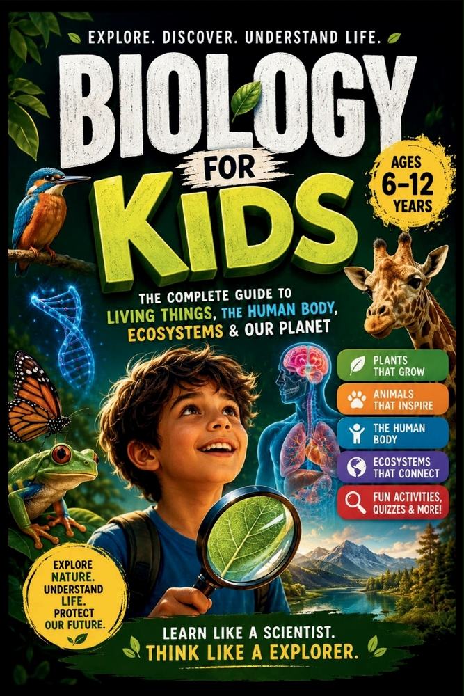 Biology for Kids: The Complete Guide to Living Things, the Human Body, Ecosystems & Our Planet (Ages 6-12) cover