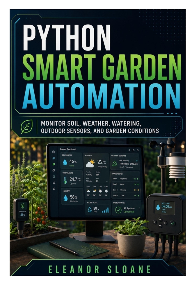 Python Smart Garden Automation: Monitor Soil, Weather, Watering, Outdoor Sensors, and Garden Conditions cover