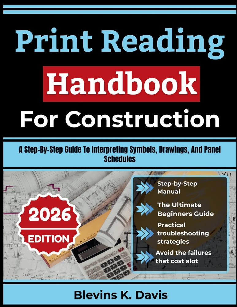 Print Reading Handbook For Construction 2026: A Step-By-Step Guide To Interpreting Symbols, Drawings, And Panel Schedules cover