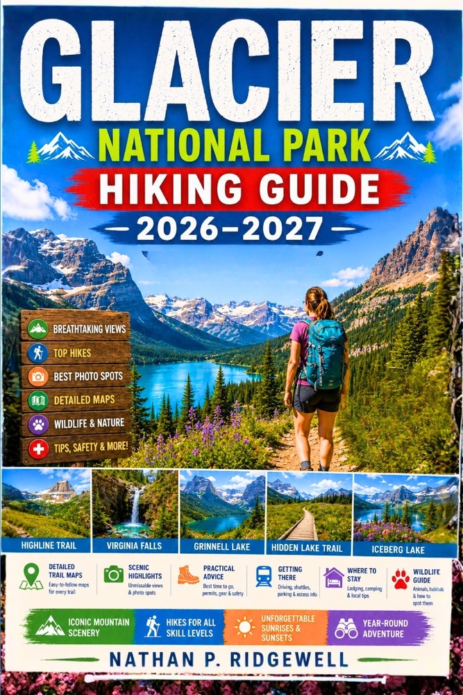 Glacier National Park Guide 2026 - 2027: Walking Trails, Scenic Routes, Detailed Maps, Safety Tips, Wildlife, Local Insights, Trip Planning cover