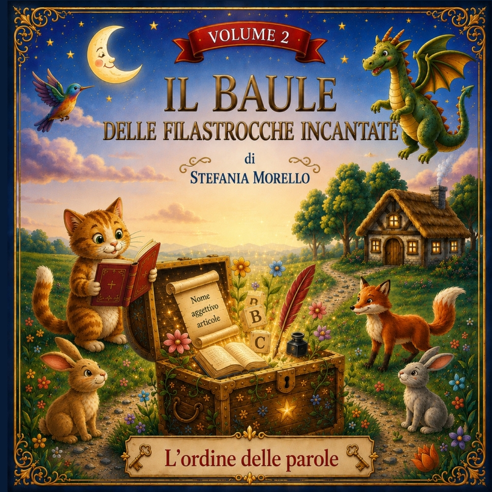 Il Baule delle Filastrocche Incantate - LOrdine delle Parole: Un percorso educativo tra filastrocche, attività e video animati cover