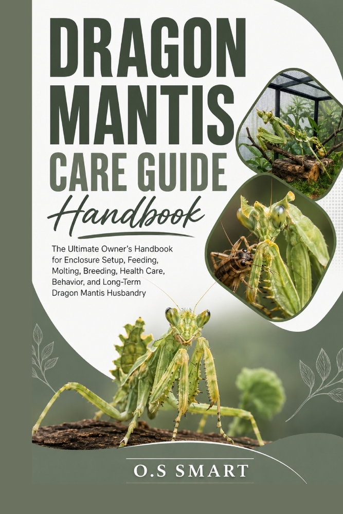 Dragon Mantis Care Guide: The Ultimate Owner's Handbook for Enclosure Setup, Feeding, Molting, Breeding, Health Care, Behavior, and Long-Term Dragon M cover