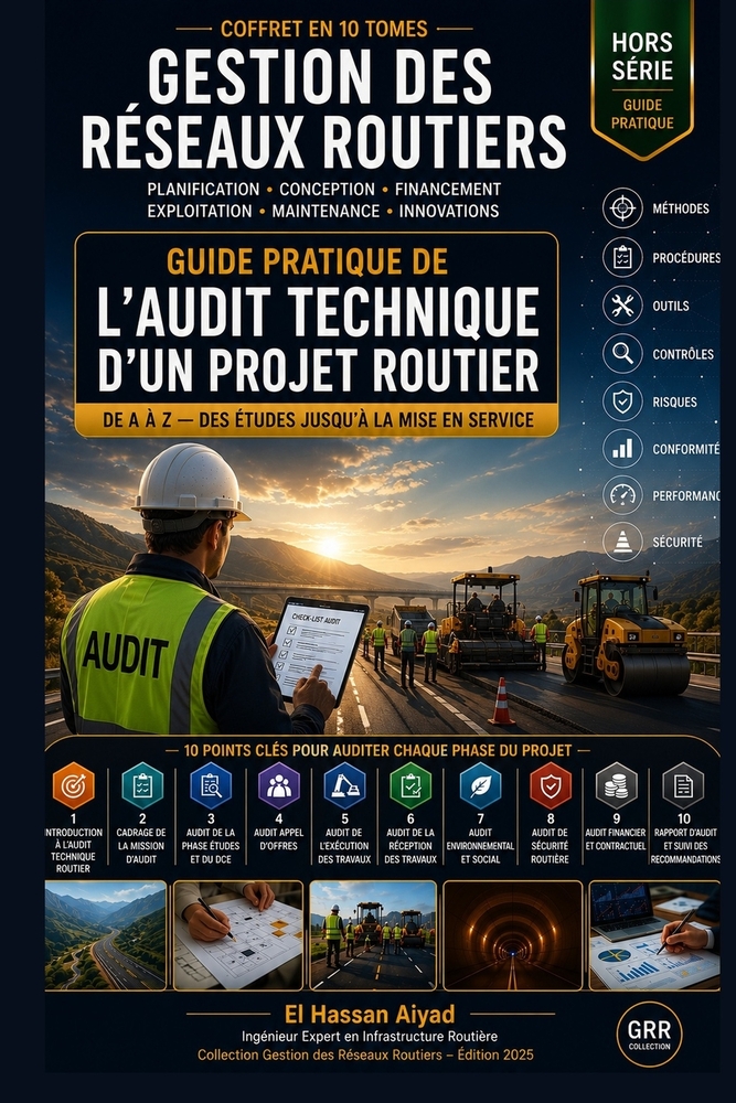 Guide pratique de l'audit technique d'un projet routier: De A à Z - Des études jusqu'à la mise en service: méthodes, procédures, outils, contrôles et cover