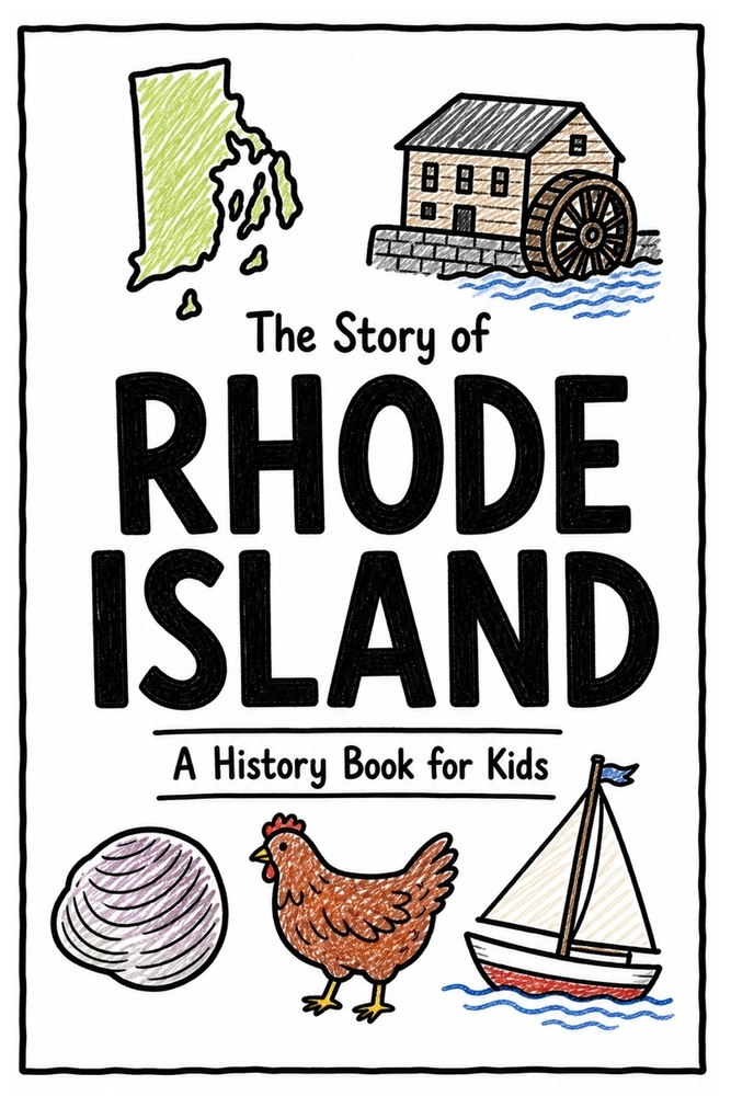 The Story of Rhode Island - A History Book for Kids: A Fun and Educational Illustrated Rhode Island History Book for Kids with Fast Facts and Easy Rea cover
