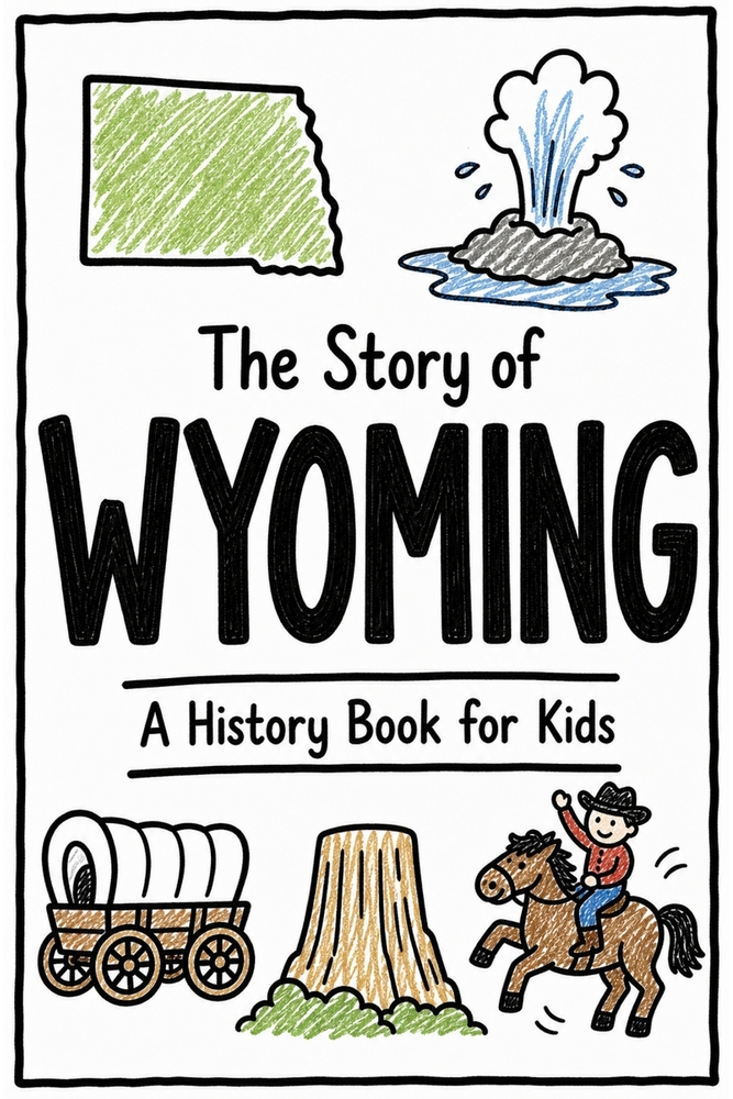 The Story of Wyoming - A History Book for Kids: A Fun and Educational Illustrated Wyoming History Book for Kids with Fast Facts and Easy Reading for Y cover