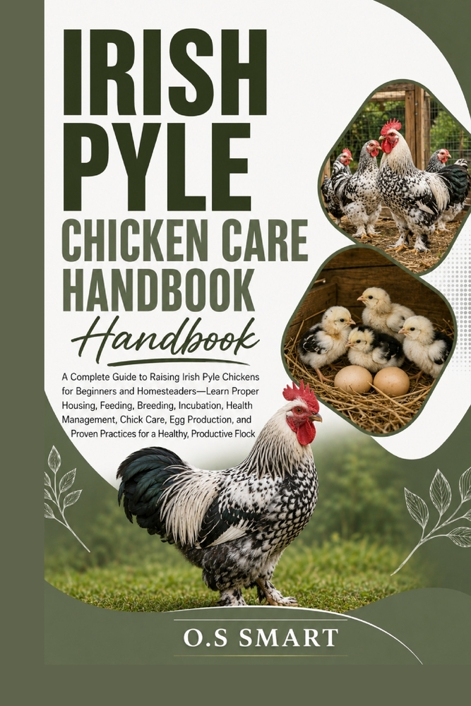 Irish Pyle Chicken Care Handbook: The Complete Beginner's Guide to Raising Healthy Irish Pyle Chickens for Eggs, Breeding, and Backyard Success-Learn cover