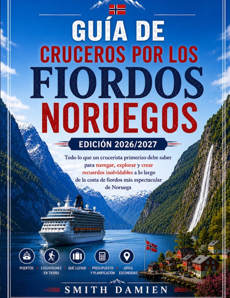 Guía de Cruceros Por Los Fiordos Noruegos Edición 2026/2027: Todo lo que un principiante necesita para navegar, explorar y recordar la costa más espec cover