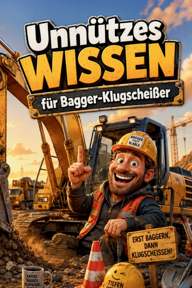 Unnützes Wissen für Bagger-Klugscheißer: Kuriose & witzige Fakten als Geschenk für Baggerfahrer cover