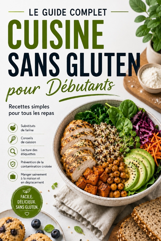 Le Guide Complet de la Cuisine Sans Gluten pour Débutants: Recettes Simples, Alternatives aux Farines, Conseils de Pâtisserie, Lecture des Étiquettes cover