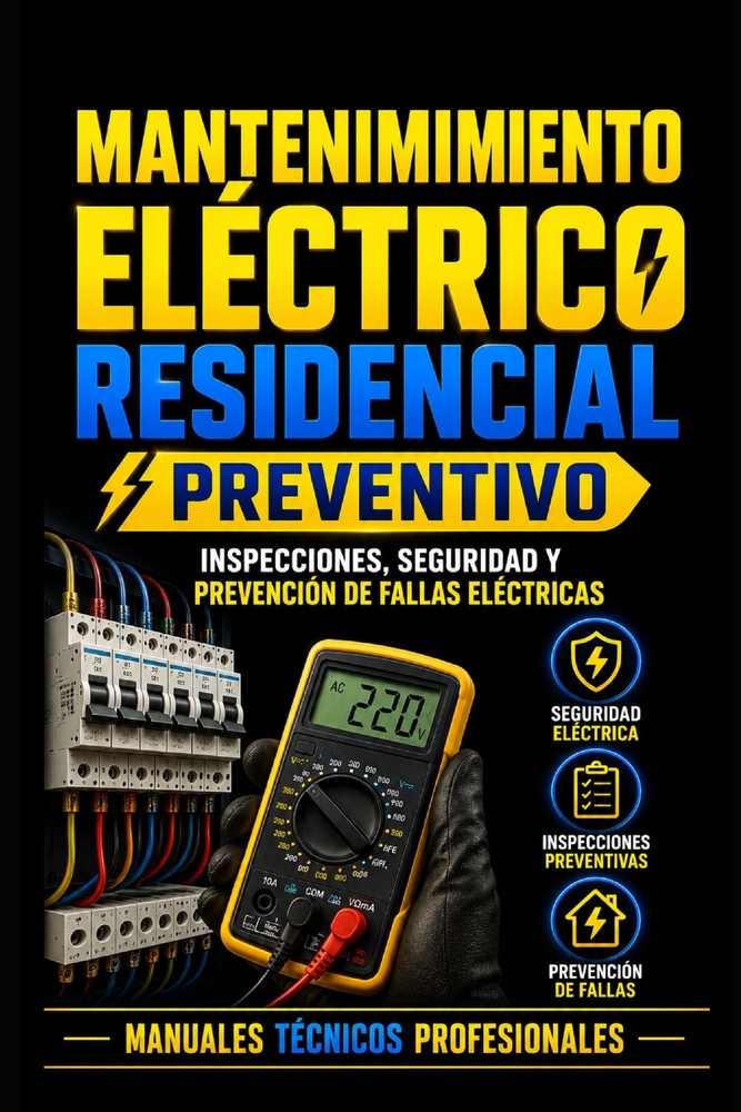 Mantenimiento Eléctrico Residencial Preventivo: Inspecciones, Seguridad y Prevención de Fallas Eléctricas: Manuales Técnicos Profesionales cover