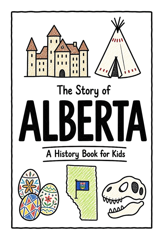 The Story of Alberta - A History Book for Kids: A Fun, Educational, and Illustrated Journey Through Alberta History for Children and Curious Minds cover