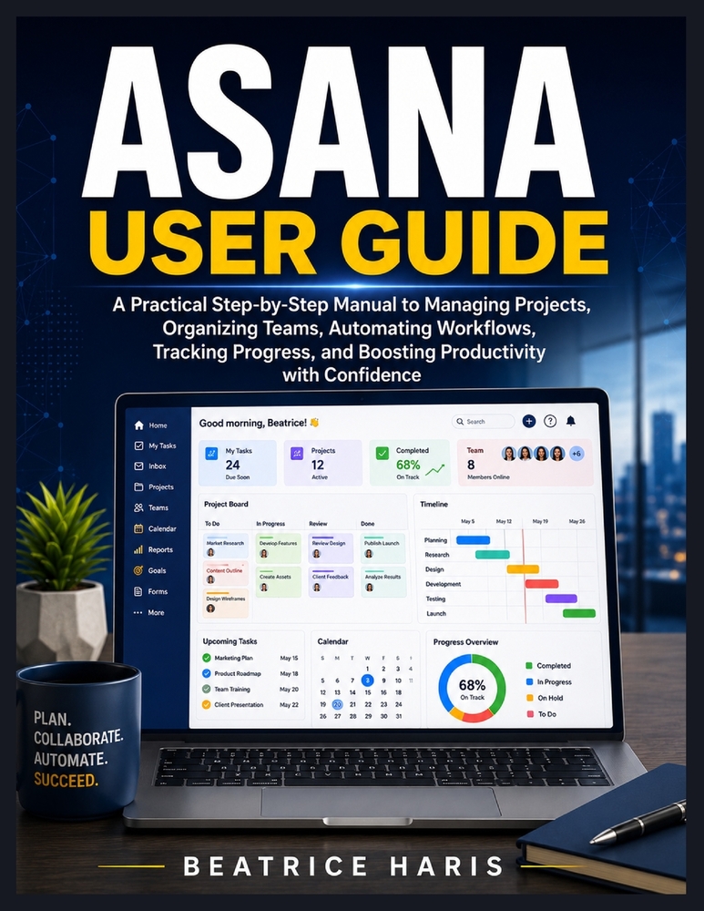 Asana User Guide: A Practical Step-by-Step Manual to Managing Projects, Organizing Teams, Automating Workflows, Tracking Progress, and Boosting Produc cover