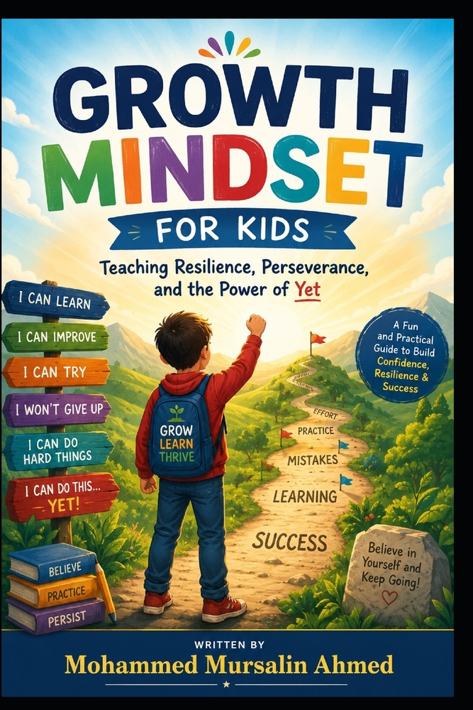 Growth Mindset for Kids: Teaching Resilience, Perseverance, and the Power of Yet. Ages 8-13 cover