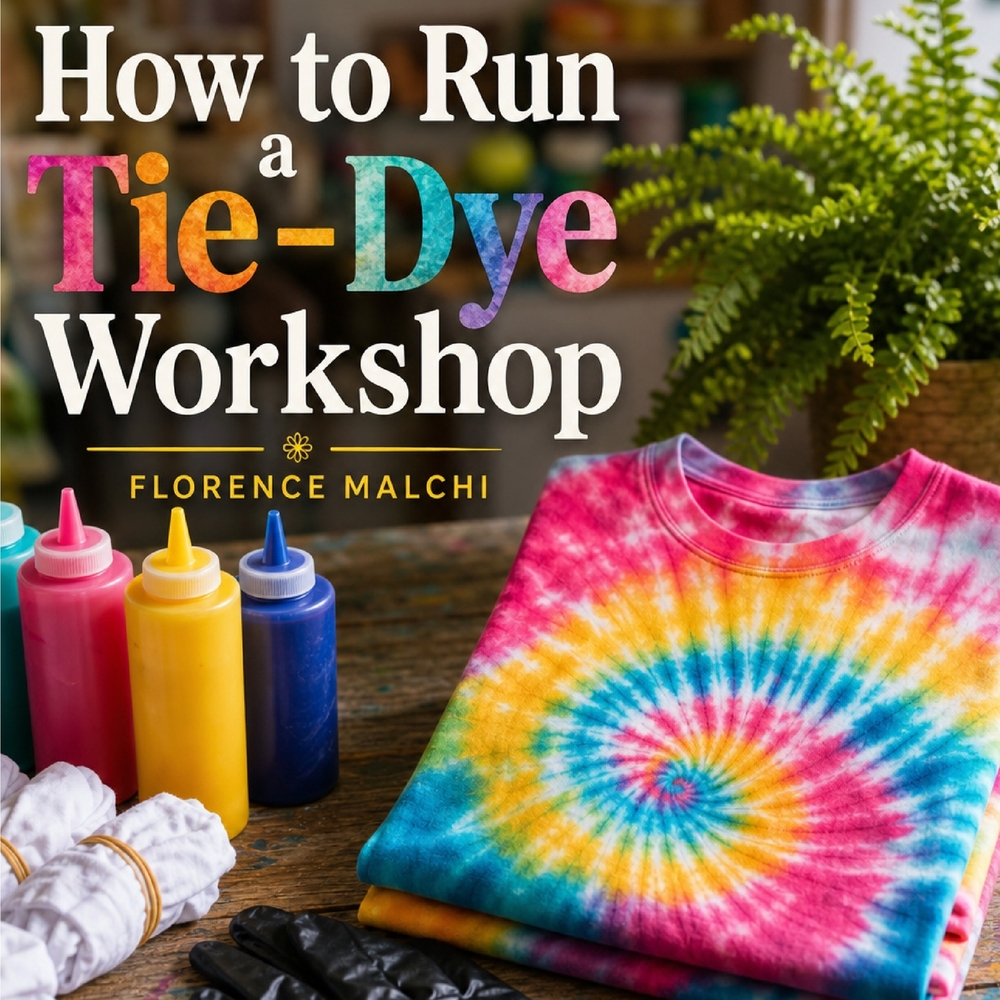 How to Run a Tie-Dye Workshop: The Complete Guide to Hosting Profitable Craft Classes, Managing the Mess, and Creating Unforgettable Creative Experien cover