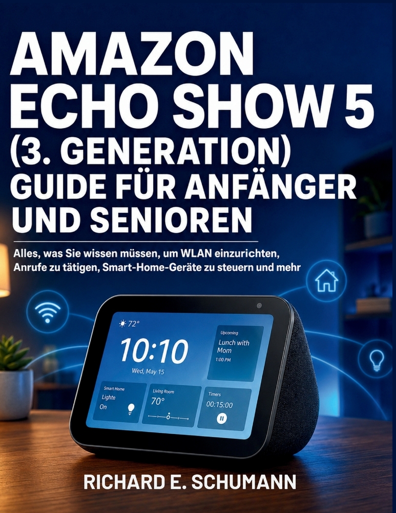 Amazon Echo Show 5 (3. Generation) Guide Für Anfänger Und Senioren: Alles, was Sie wissen müssen, um WLAN einzurichten, Anrufe zu tätigen, Smart-Home- cover