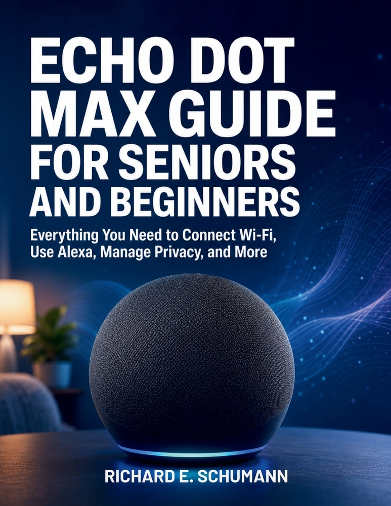 Echo Dot Max Guide for Seniors and Beginners: Everything You Need to Connect Wi-Fi, Use Alexa, Manage Privacy, and More cover