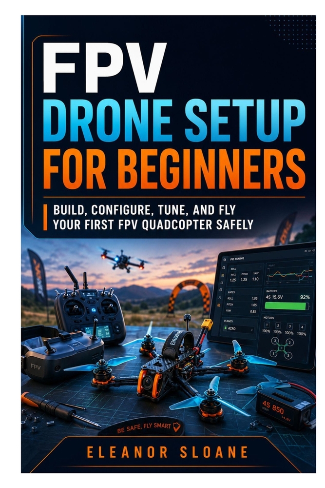 FPV Drone Setup for Beginners: Build, Configure, Tune, and Fly Your First FPV Quadcopter Safely cover