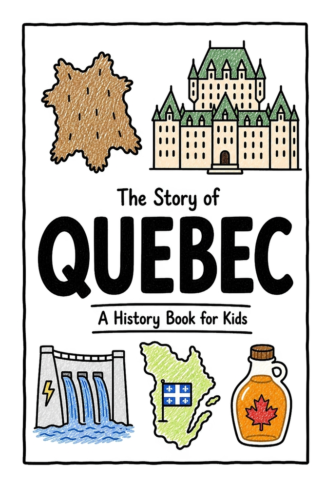The Story of Quebec - A History Book for Kids: A Fun, Educational, and Illustrated Journey Through Quebec History for Children and Curious Minds cover