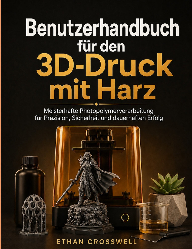 Benutzerhandbuch für den 3D-Druck mit Harz: Meisterhafte Photopolymerverarbeitung für Präzision, Sicherheit und dauerhaften Erfolg cover