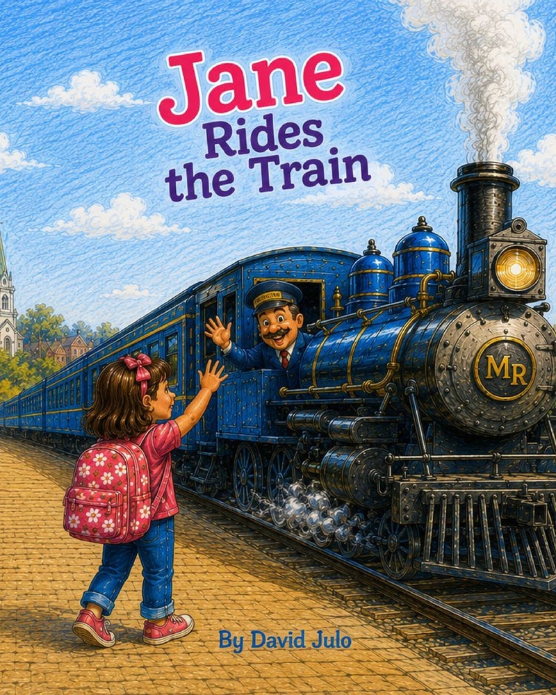 Jane Rides the Train: Little girl takes her first train ride and lears about train safety cover