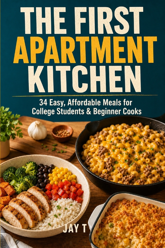 The First Apartment Kitchen: 34 Easy, Affordable Meals for College Students & Beginner Cooks cover