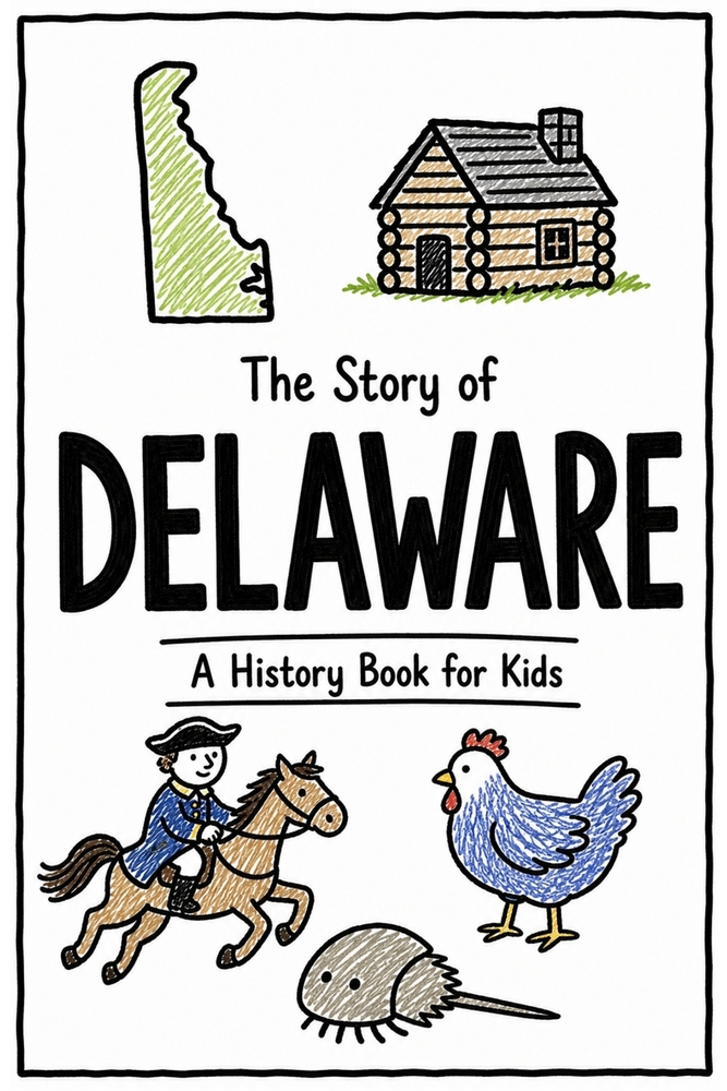 The Story of Delaware - A History Book for Kids: A Fun and Educational Illustrated Delaware History Book for Kids with Fast Facts and Easy Reading for cover