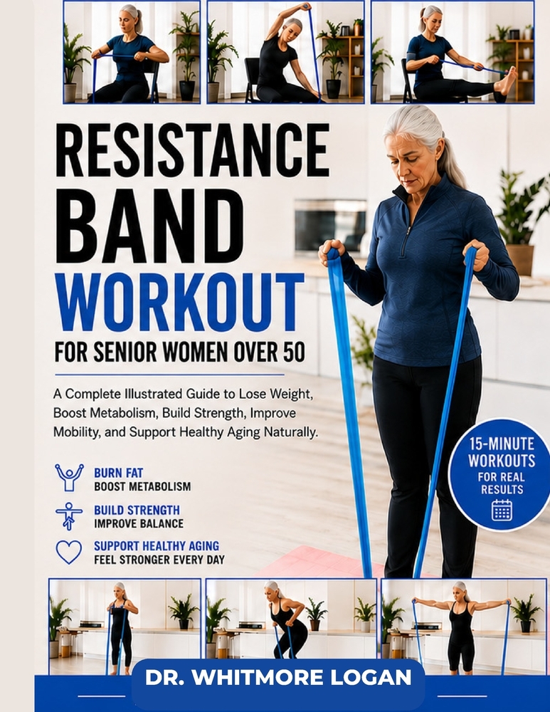Resistance Band Workout for Senior Women Over 50: A Complete Illustrated Guide to Lose Weight, Boost Metabolism, Build Strength, Improve Mobility, and cover