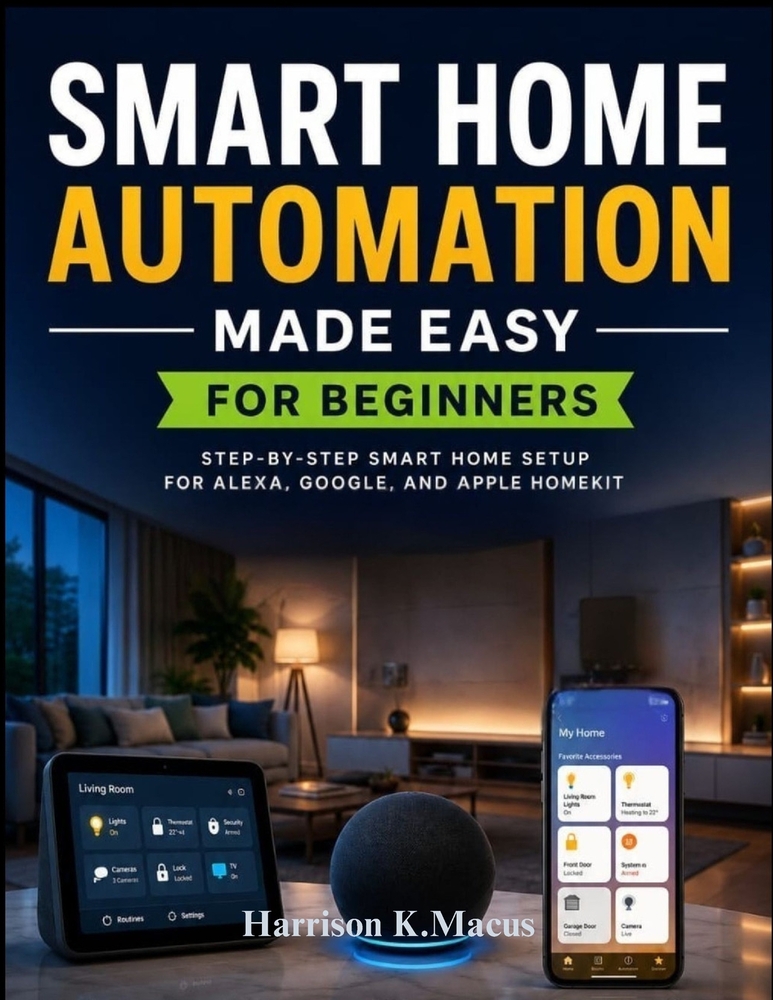 Smart Home Automation Made Easy For Beginners: Step-by-Step Smart Home Setup for Alexa, Google, and Apple HomeKit cover