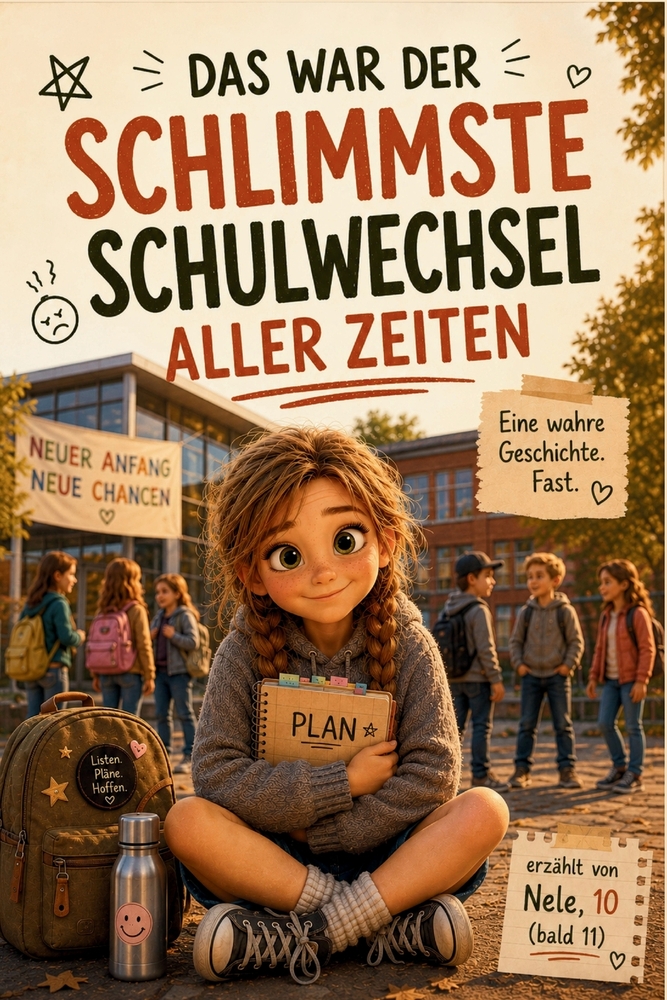 Das war der schlimmste Schulwechsel aller Zeiten: Eine wahre Geschichte. Fast.: Ein witziges Kinderbuch für Mädchen ab 9 über Schulwechsel, neue Freun cover