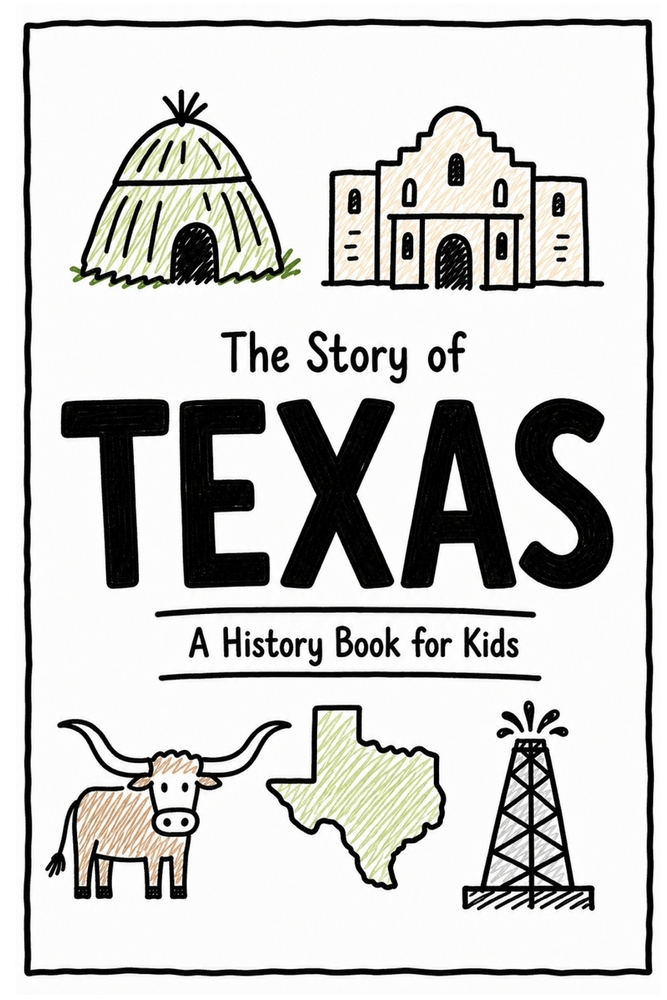The Story of Texas - A History Book for Kids: A Fun and Educational Illustrated Texas History Book for Kids with Fast Facts and Easy Reading for Young cover